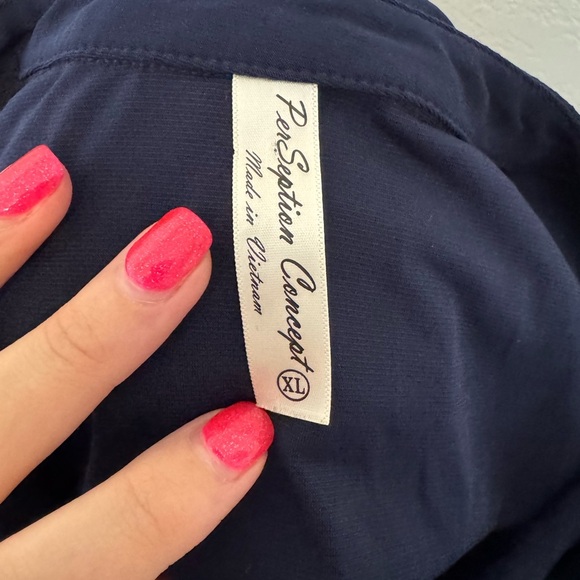 Navy Pleated Tank - Picture 4 of 4